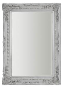 Cavolt Rectangular Wall Bedroom Mirror In Antique Silver Frame