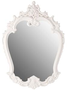 Cikroya Rose Crest Wall Bedroom Mirror In Antique White Frame