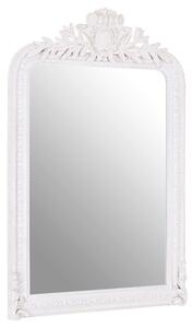 Glaria Rectangular Wall Bedroom Mirror In Weathered White Frame