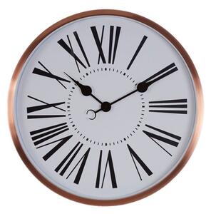 Breiley Round Traditional Design Wall Clock In Rose Gold Frame