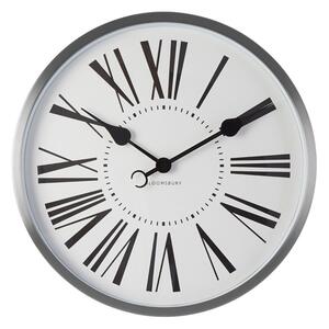 Breiley Round Traditional Design Wall Clock In Chrome Frame