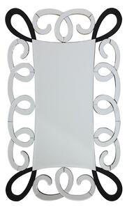 Witoka Scroll Design Wall Mirror In Black And Silver