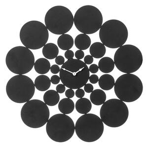 Efroya Round Metal Wall Clock In Black