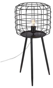 Basket Metal Floor Lamp In Black