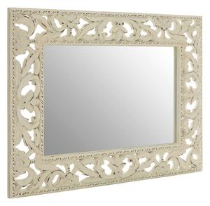 Hildome Rectangular Wall Bedroom Mirror In Cream Frame