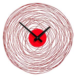 Veeto Swirl Design Wall Clock In Red