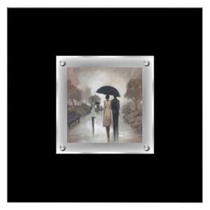 Agatiyo Rainy Day Couple Walking 2 Wall Art Frame In Multicolor