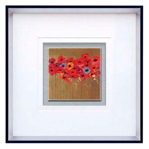 Agatiyo Poppies Two Square Wall Art Frame In Multicolor