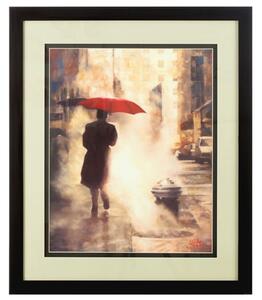 Agatiyo Framed Man Under Umbrella Wall Art