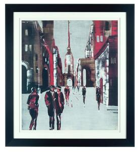 Agatiyo Framed Drawing City Wall Art In Multi Coloured