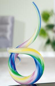 Looping Glass Design Sculpture In Multicolor