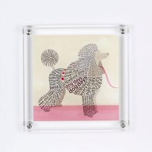 Agatiyo Poodle Wall Art Frame In Multicolor