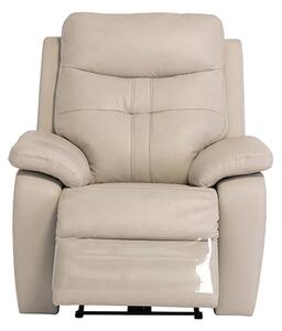 Sotra Faux Leather Electric Recliner Armchair In Stone