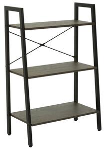 Bradken Dark Oak Wooden 3 Tier Shelving Unit With Black Frame