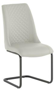 Revila Faux Leather Dining Chair In Stone