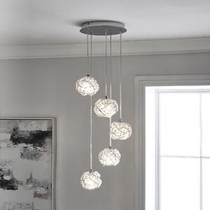 Cecilie 5 Light Cluster Ceiling Fitting Silver