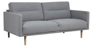 Nexa Fabric 2 Seater Sofa In Soul Grey With Oak Legs