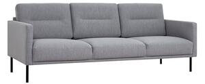 Nexa Fabric 3 Seater Sofa In Soul Grey With Black Legs