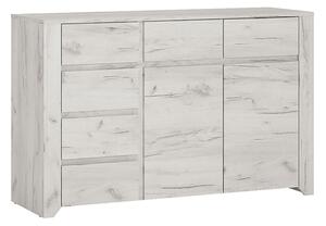 Alink Wooden 2 Doors 6 Drawers Sideboard In White