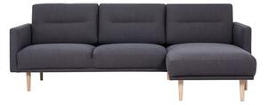 Nexa Fabric Right Handed Corner Sofa In Anthracite With Oak Legs