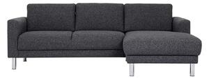 Clesto Fabric Upholstered Right Handed Corner Sofa In Anthracite