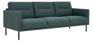 Nexa Fabric 3 Seater Sofa In Dark Green With Black Legs