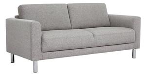 Clesto Fabric Upholstered 2 Seater Sofa In Light Grey