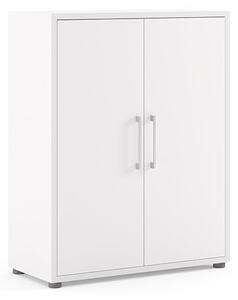 Prax 2 Doors 2 Shelves Office Storage Cabinet In White