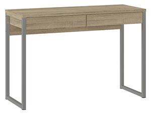 Frosk Wooden 2 Drawers Computer Desk In Oak