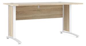 Prax 150cm Computer Desk In Oak With White Legs