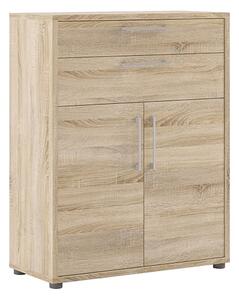 Prax 2 Doors 2 Drawers Office Storage Cabinet In Oak