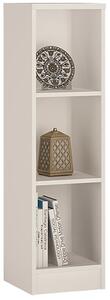 Xeka Medium Narrow 2 Shelves Bookcase In Pearl White