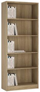 Xeka Tall Wide 4 Shelves Bookcase In Sonoma Oak