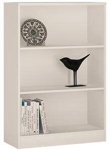 Xeka Medium Wide 2 Shelves Bookcase In Pearl White