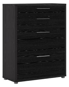 Prax 4 Drawers 2 Shelves Office Storage Cabinet In Black