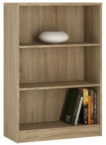 Xeka Medium Wide 2 Shelves Bookcase In Sonoma Oak