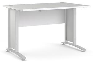 Prax 120cm Computer Desk In White With White Legs