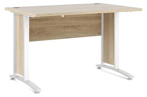 Prax 120cm Computer Desk In Oak With White Legs