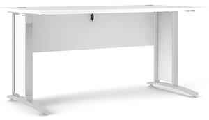 Prax 150cm Computer Desk In White With White Legs