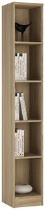 Xeka Tall Narrow 4 Shelves Bookcase In Sonoma Oak