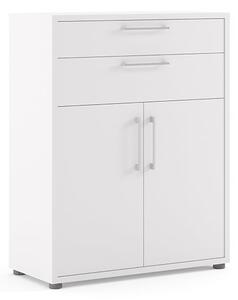 Prax 2 Doors 2 Drawers Office Storage Cabinet In White