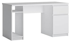 Felton 1 Door 1 Drawer Twin Pedestal Computer Desk In White