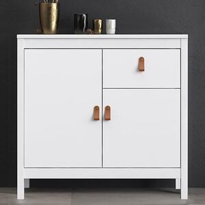 Barcila 2 Doors 1 Drawer Wooden Sideboard In White