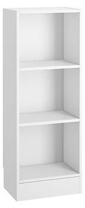 Baskon Wooden Low Narrow 2 Shelves Bookcase In White