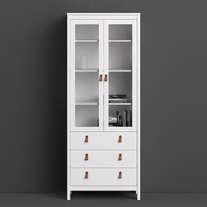 Barcila 2 Doors 3 Drawers Display Cabinet In White