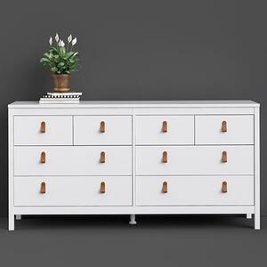 Barcila Large Chest Of Drawers In White With 8 Drawers