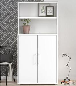 Prax 2 Doors 4 Shelves Office Storage Cabinet In White