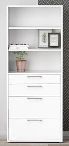 Prax 5 Shelves 2 Drawers Office Storage Cabinet In White