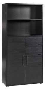 Prax 2 Doors 4 Shelves Office Storage Cabinet In Black