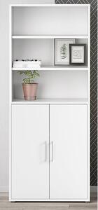 Prax 2 Doors 5 Shelves Office Storage Cabinet In White